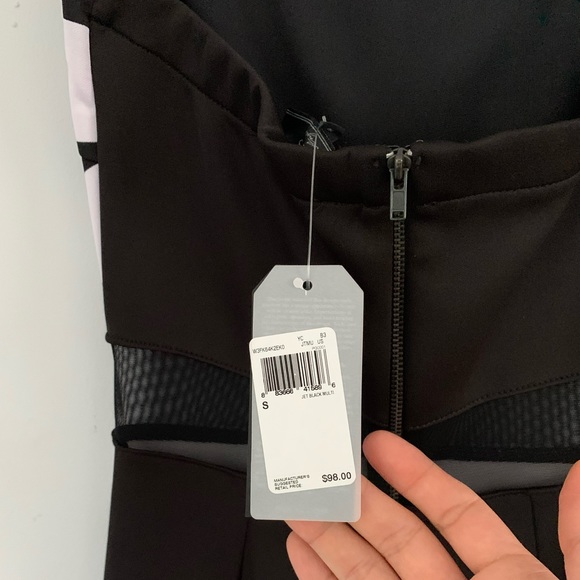 NWT Guess Strapless Black&White Stripes Dress - Picture 6 of 6